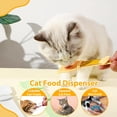 thumbnail image 7 of Papapt 2 Pack Cat Treat Spoon Dispenser, Lickable Cat Strip Squeeze Feeder Multifunctional Pet Wet Food Feeder Scoop for Cat Liquid Snack Tube Feeding Storage Container, Yellow+Green, 7 of 7