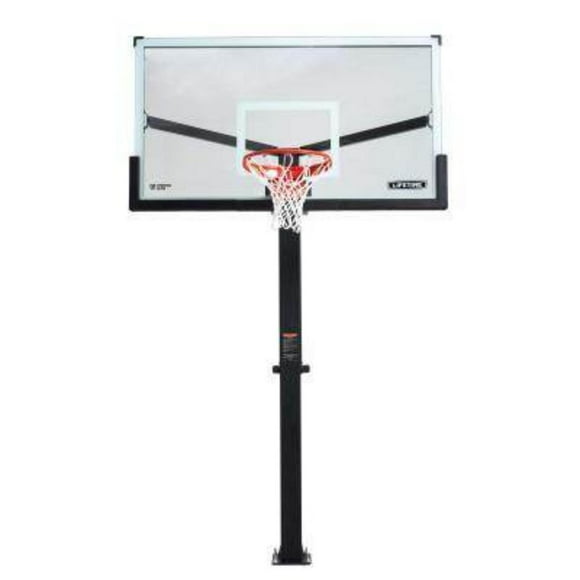 LIFETIME Mammoth Bolt Down Basketball Hoop with 72" Tempered Glass Backboard