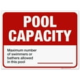 thumbnail image 1 of Pool Capacity Pool Sign, Pool Sign, 10x10 Vinyl Sticker 10x10 Vinyl Sticker, 1 of 1