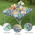 thumbnail image 4 of Pioneer Flower Floral Print Pattern Square Fitted Tablecloth with Elastic Edge,Square Table Cover,Washable Elastic Table Cover for Home Kitchen Party Decor 36"x36", 4 of 6