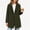 Army Green, variant on Womens Fuzzy Bear Coat Warm Fleece Winter Notched Lapel Overcoat Mid Length Thick Sherpa Jacket Fall Cozy Dressy Outerwear