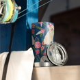 thumbnail image 3 of 20 Oz Golden Retriever Dog and Flower Coffee Tumbler Double Wall Insulated Stainless Steel Water Bottle | Metal Reusable Thermoses Flask with Cup Cap | Leak & Sweat Proof with Anti-Dust Lid, 3 of 7