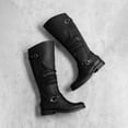 thumbnail image 3 of BURUDANI Women's Knee High Fashion Tall Moto Buckle Boots, 3 of 6