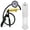 Black + Protected Gauge, variant on LeLuv® Premium Ultima Penis Pump, Brass w/ Blue Silicone Grips & Hose | 9" x 2.125" Cylinder