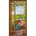 thumbnail image 2 of Del Missier, Andrea 11x18 Gold Ornate Wood Framed with Double Matting Museum Art Print Titled - Finestra sulla campagna, 2 of 4