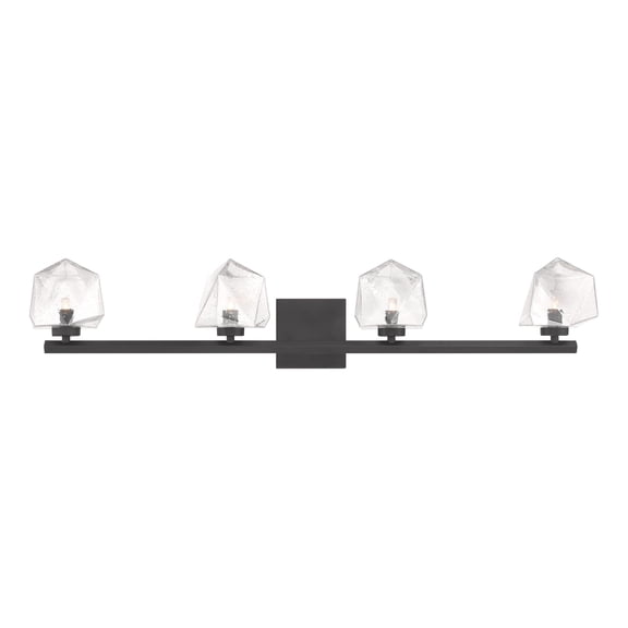 Castello 4-Light Bathroom Vanity Light in Matte Black