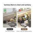 thumbnail image 4 of LCXmlly High quality ABS Drain Rack Kitchen Sink Dish Drying Rack Space Saving Draining Rack with Tilted Water Tray Organizer, 4 of 6