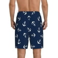 thumbnail image 3 of Fotbe Nautical Themed Simple Anchors Pajama Shorts for Men, Men's Pajama Bottoms, Sleepwear,Short Pajama Pants-XX-Large, 3 of 9