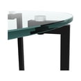 thumbnail image 2 of 2 Layer Tempered Glass End Table, Round Coffee Table with Iron Frame, Tempered Glass Top and Smooth Surface, Modern Round Side Center Table, 2 of 7