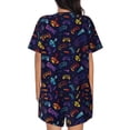 thumbnail image 3 of Bixox Women's Games Printed Pajama Set 2 Piece Lounge Set Top and Shorts Soft Pajamas, Shorts with Pockets, 3 of 7