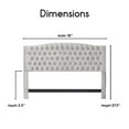 thumbnail image 2 of Elle Decor Celeste King Size Headboard Pearl Grey Velvet, 2 of 7