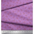 thumbnail image 2 of Soimoi Purple Modal Satin Fabric Monster Lips & Teeth Face Print Sewing Fabric Yard 42 Inch Wide, 2 of 3
