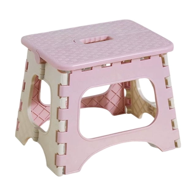 Tauxra Portable Folding Plastic Stool Thickened Low Profile For Travel Outdoor Home Use