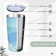 thumbnail image 6 of Kll Sea And Fish Stainless Steel Vacuum Insulated Coffee Cup 20 Oz Insulated Travel Mug Water Cup With Leak-Proof Straw Lid & Flip Lid,1 Metal Straws,1 Cleaning Brush, 6 of 8