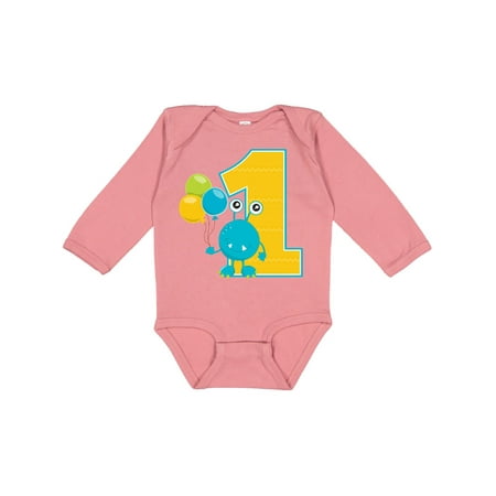 

Inktastic First Birthday Monster Gift Baby Boy or Baby Girl Long Sleeve Bodysuit