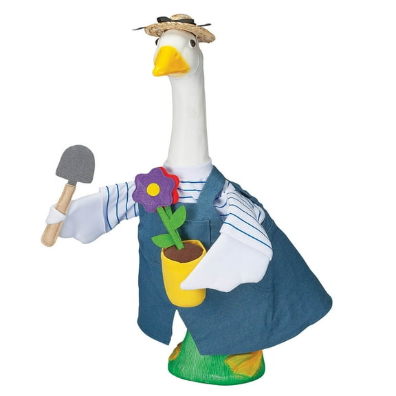Gaggleville Gardener Goose Outfit, Fits Large 23" H Statue, by Fox Valley Traders
