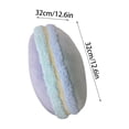 thumbnail image 2 of Macaron Round Pillow, Colorful Soft Plush Decorative Cushion for Kids Gift and Home Decor, 12.6 Inch Sweet Round Throw Pillow for Sofa Bed and Living Room, Purple, 2 of 4