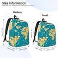 thumbnail image 3 of KLL World Map With Landmarks Print Travel Laptop Backpack - College Backpack Business Work Bag Nurse Bag Casual Daypack for Weekender Business Hiking -Small, 3 of 6