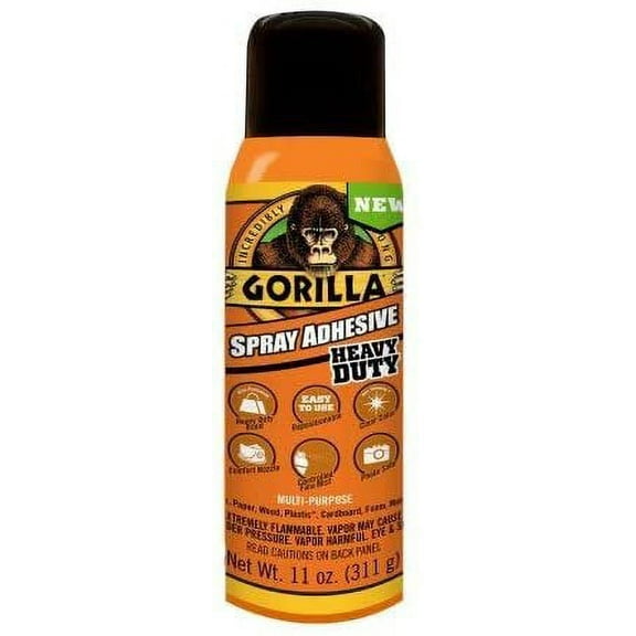 Gorilla Spray Adhesive - General Spray Glue, 1 Min Dry Time - Pack of 8, Multicolor