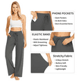 thumbnail image 3 of WQD Yoga Pants with Pockets for Women Sweatpants High Waist Drawstring Workout Pants Casual Work Pants Flare Leggings, 3 of 9