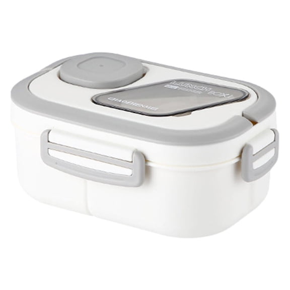 CASAFUN Adults Bento Lunch Box,Salad Container Salad Bowl, Bento-Style Tray for Toppings, 3oz Sauce Container Fork and Knife for Dressings, for Dining Out, Work, Picnic, School