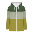thumbnail image 4 of Women's Striped Hoodie Full Zipper Long Sleeve Sweatshirt Fall Fashion Top with Pocket Casual Comfortable Pullover Yellow, 4 of 4
