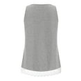 thumbnail image 4 of Summer Savings Clearance 2024! TAGOLD Womens Summer Tops,Women's Summer Sleeveless Solid Lace Patchwork Button Round Neck Tank Top Gray 6, 4 of 8