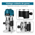 thumbnail image 3 of Router Madera  Bloosom Recortadora Rebajadora 800w +15 Brocas Carburo Azul con Gris, 3 of 4