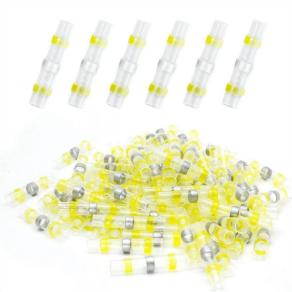 50PCS 12-10AWG Solder Seal Sleeve Heat Shrink Butt Wire Connectors Terminals US