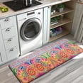 thumbnail image 3 of Colorful Pioneer Flower Pattern Kitchen Rug Mat,Kitchen Runner Rugs Non Skid Washable,Decorative Kitchen Floor Mats for Kitchen,Sink,Laundry,17"x47.2", 3 of 7