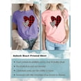 thumbnail image 3 of Anbech Heart Printed T-Shirt for Women Casual Graphic Junior Girls Short Sleeve Tee Tops with Crew Neck, 3 of 10