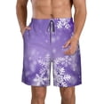 thumbnail image 1 of Balery Snowflakes Traje de Baño Estilo Hawaiano para Hombre, Shorts de Secado Rápido con Bolsillos-XX-Large, 1 of 6
