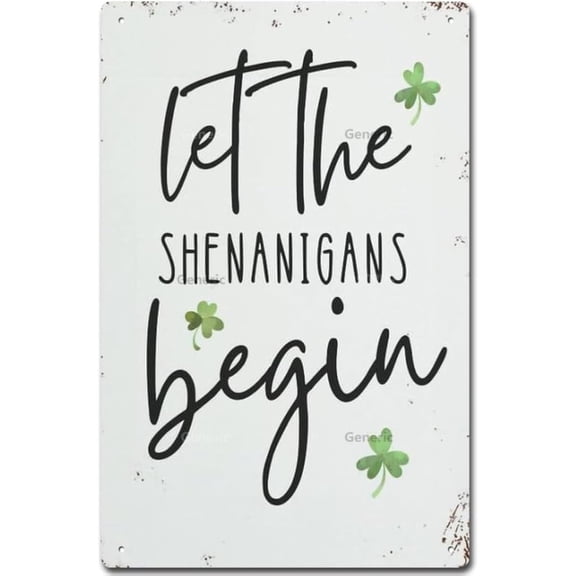 St Patricks Day Wall Art Decor Saint Patricks Day Wall Art Lucky Charm Metal Signs Wall Decor Tin Sign,8×12 inch