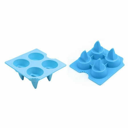 

ZOURIH 2Pcs Silicone Ice Cube Tray Shaped Ice Mould Chocolate Candy Baking Mould for Fish Theme Birthday Party Supplies Home Kitchen