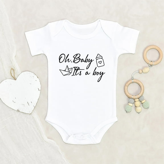 Newbabywishes - Oh, Baby It's A Boy Baby Clothes for Boys - Gender Reveal Baby Clothing