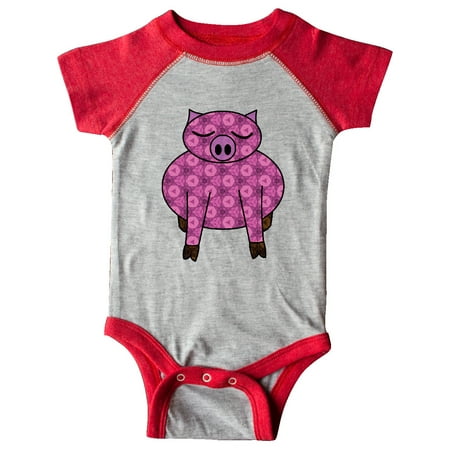 

Inktastic Patterned Pig Gift Baby Boy or Baby Girl Bodysuit