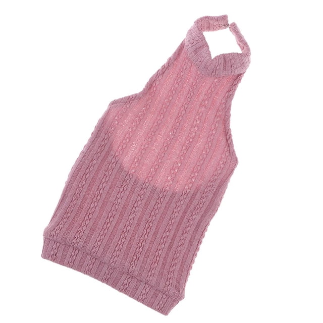 1:3 BJD Pink Knit Backless Sweater Chaleco para SD Uncle Doll MSD Dress Up Zulema Vestido de chaleco sin espalda de muñeca