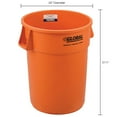thumbnail image 5 of Global Industrial 44 Gallon Plastic Trash Can, Bright Orange, 5 of 5