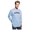 thumbnail image 2 of Daxton Retro Colorado Arch Font Long Sleeves T Shirt Soft Medium Weight Cotton, Sky Tee Black Font, 1XL, 2 of 2