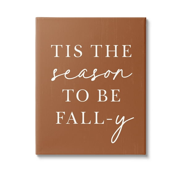 Stupell Industries Season To Be Fall-y Holiday Painting Gallery Wrapped Canvas Art Print Wall Art, 16 x 20