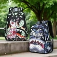 thumbnail image 4 of Shark Mouth Fashion Backpack for Boys Girls, Camo Big Capacity Bookbag Travel Laptop Daypack-Blue, 4 of 7