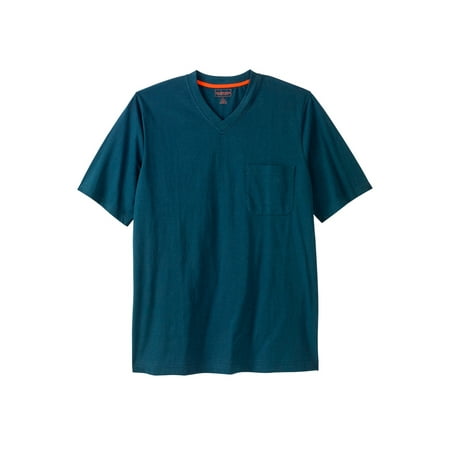 Boulder Creek By Kingsize Men's Big & Tall Heavyweight Pocket V-Neck Tee