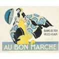 thumbnail image 2 of René Vincent 24x20 Gold Ornate Framed and Double Matted Museum Art Print Titled - Au Bon Marche (ca. 1925), 2 of 4