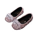 thumbnail image 5 of JDQJBZ Girl's Sandals Mary Jane Rhinestone Pearl Sparkly Comfort Stretch Band Ballet Shoes, 5 of 5