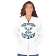 thumbnail image 3 of United States Navy Eagle Anchor Logo Unisex Plus Size Zip Hoodie Brisco Brands 4X, 3 of 5