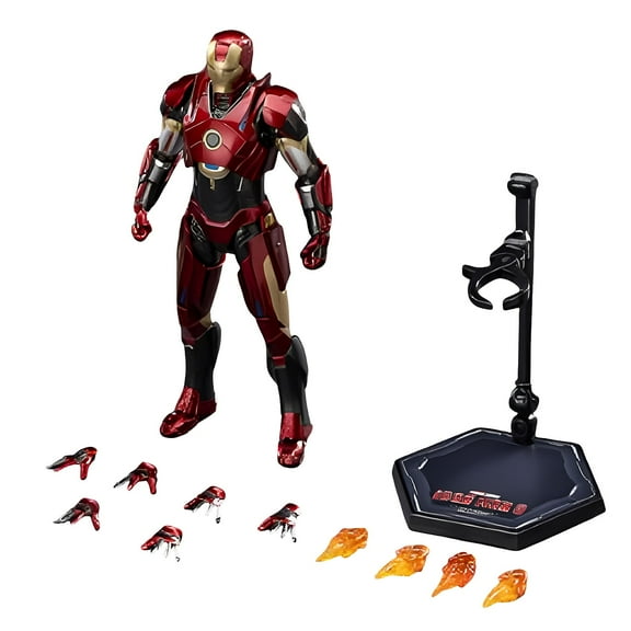 Goote Iron - Man MK - 16 Black Widow Armoured Action Figure with Bonus Accessories - Comic Version Articulated Collectible Model Action Figure 7.09Inch