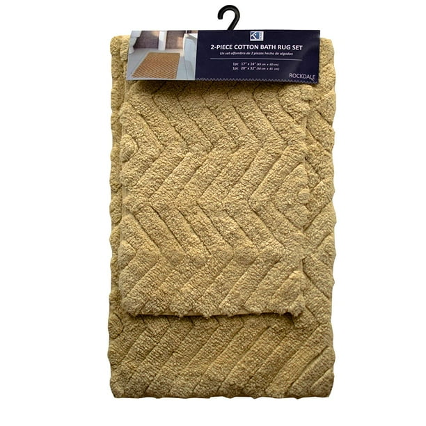 Rockdale 2pc Cotton Tufted Bath Mat, Bathroom Rug Set, (20 ...
