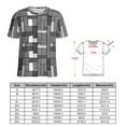 thumbnail image 3 of Summer Black And White Geo Print T-Shirts Geomatric Patchwork Casual T Shirt Women Short-Sleeve Vintage Big Size Tee Shi, 3 of 5