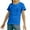 Blue, variant on Little Girls Solid Short Sleeve Heart Pocket T Shirt Summer Casual Tshirt