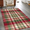 thumbnail image 2 of Fall Buffalo Plaid Area Rugs 4'x6', Washable Small Throw Rugs for Office Bathroom, Vintage Red Green Check Farmhouse Indoor Outdoor Rug Non-Slip Low Pile Carpet Runner Reversible Floor Mats, 2 of 8
